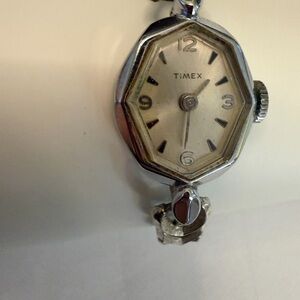 Timex Women's Silver-Tone Octagonal Bracelet Watch